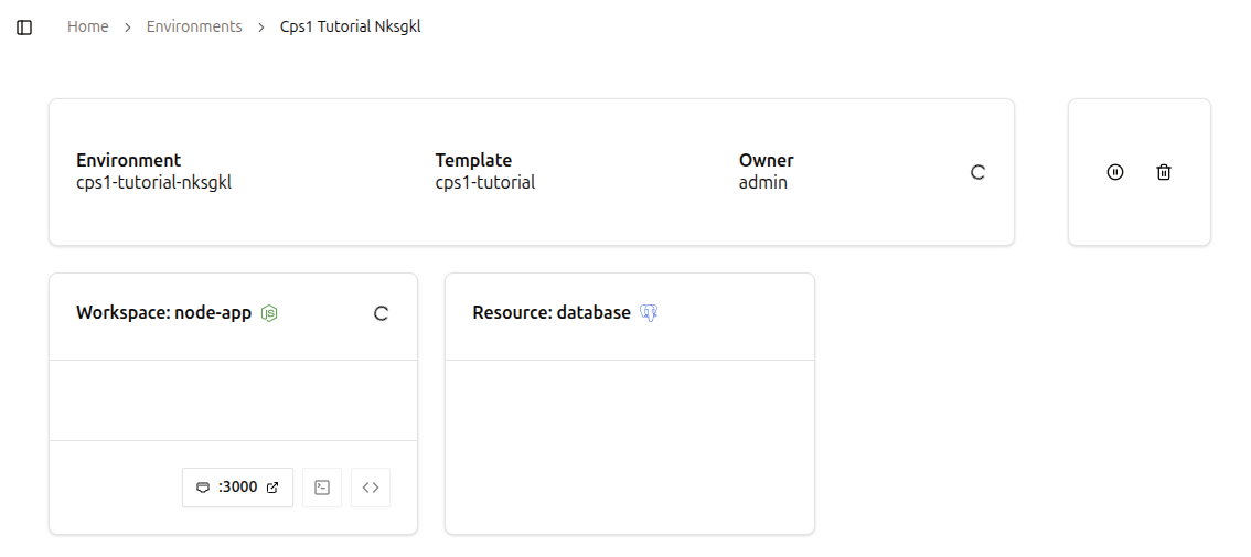 Environment provisioning